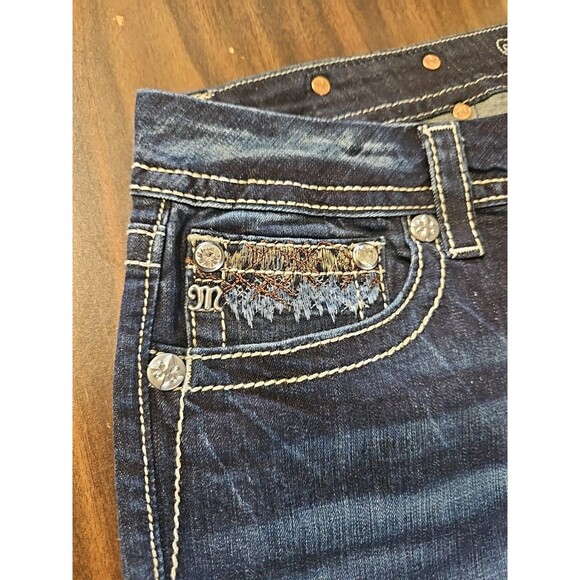 Miss Me Women's Skinny Jeans - Dark Blue - Picture 2 of 10